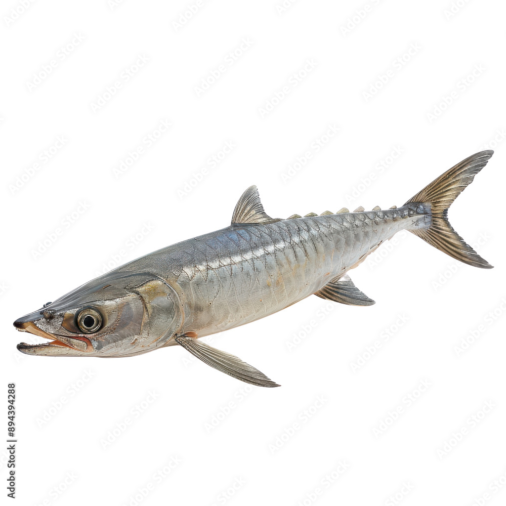 Fototapeta premium Stunning Silver Fish Showcasing Intricate Scales and Symmetry