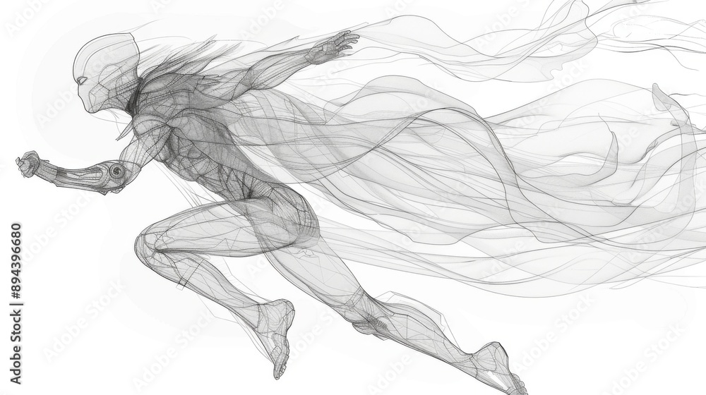 Abstract Runner in Motion Abstract Runner in Motion