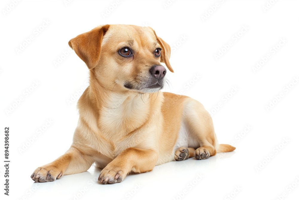 photo of a dog isolated on white background photo of a dog isolated on white background