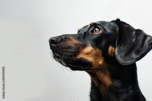 photo of a dog isolated on white background