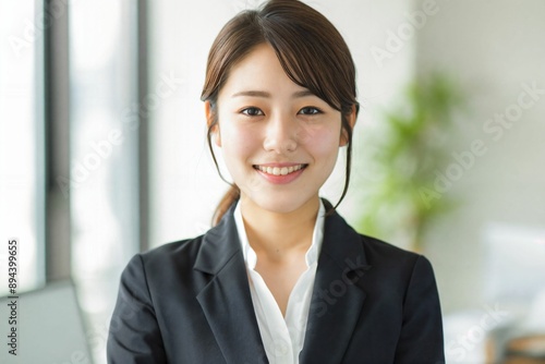 portrait of Japanese female worker in the office