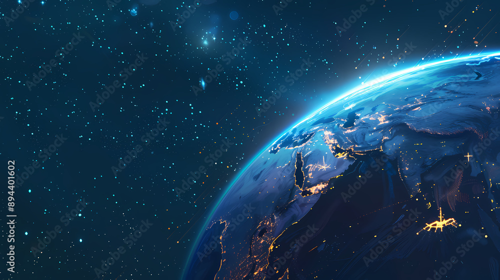 Fototapeta premium Exploring the unknown, Earth from space