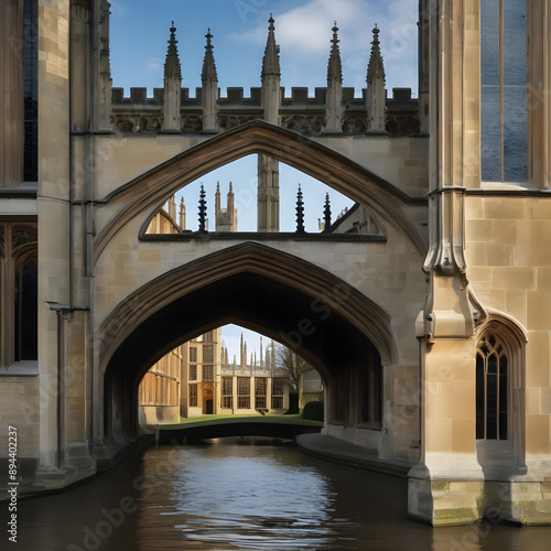 the old historic Cambridge, ai-generatet