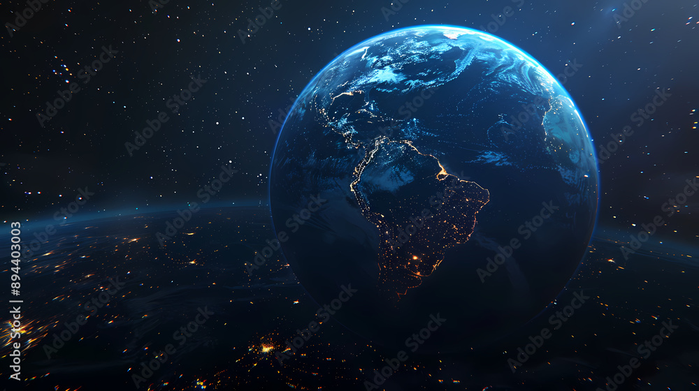Fototapeta premium Exploring the unknown, Earth from space