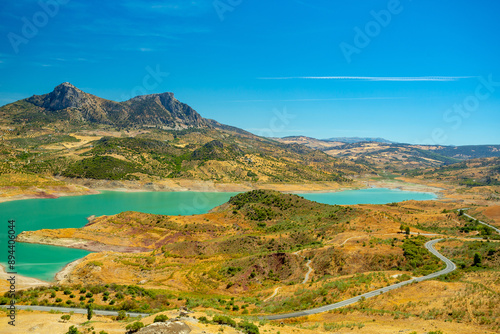 Zahara reservoir in Andalusia, Spain	 photo