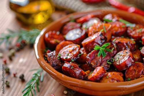 Chorizo Cooked in Red Wine