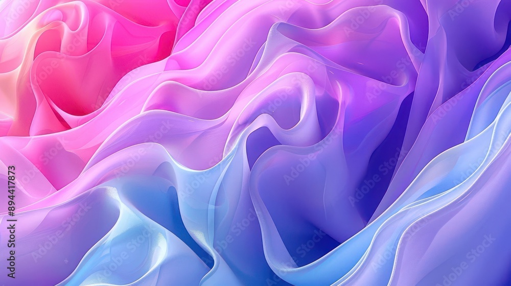 Fototapeta premium 3dbackground, fluid shapes, gradient, smooth transitions, colorful abstract