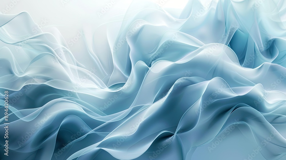 A serene background with flowing, organic shapes and cool blue tones A serene background with flowing, organic shapes and cool blue tones