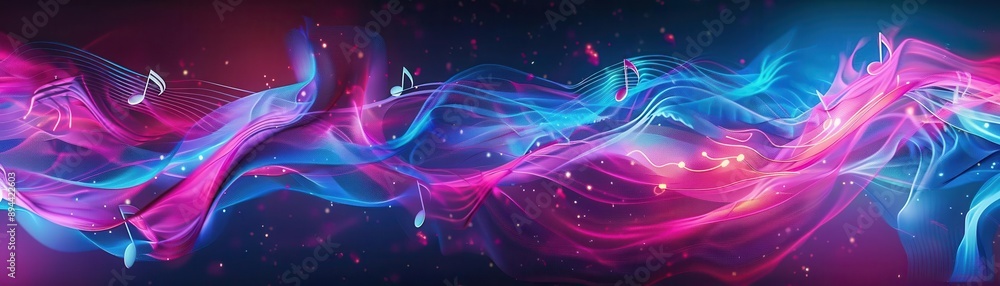 3dbackground, notes, soundwaves, neon, vibrant music, dynamic energy 3dbackground, notes, soundwaves, neon, vibrant music, dynamic energy