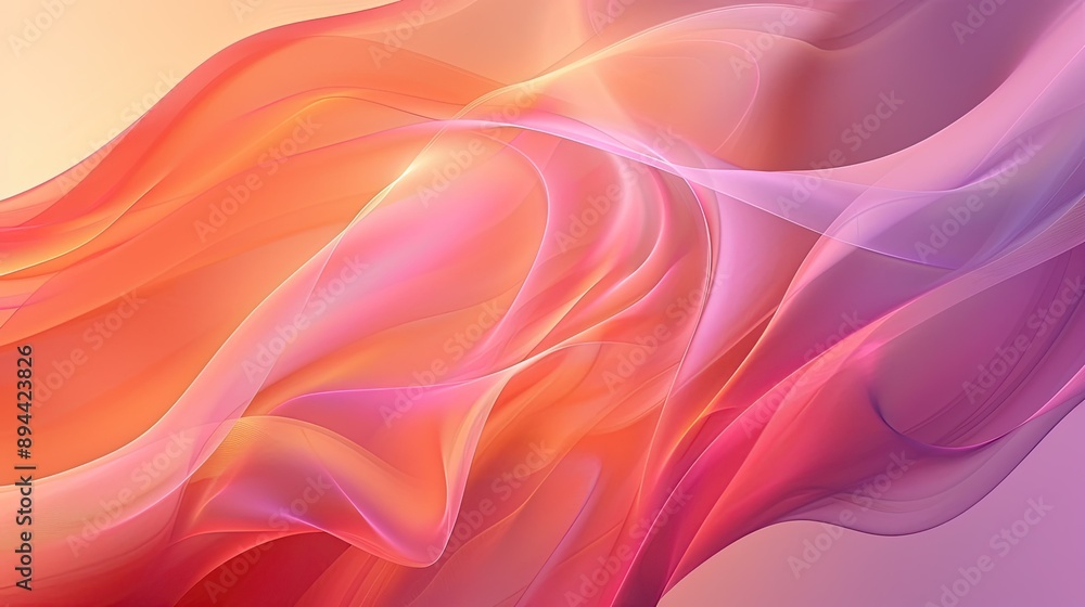 Fototapeta premium An abstract background with smooth, flowing lines and a gradient color scheme