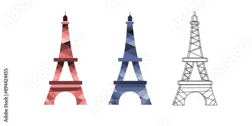 Eifel tower icon vector illustration
