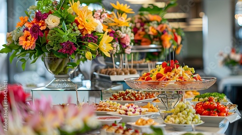 Wallpaper Mural Table decoration for a corporate buffet decorated picture Torontodigital.ca