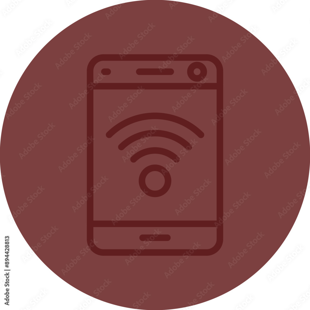 Wifi Vector Line Maroon Circle Maroon Wifi Vector Line Maroon Circle Maroon