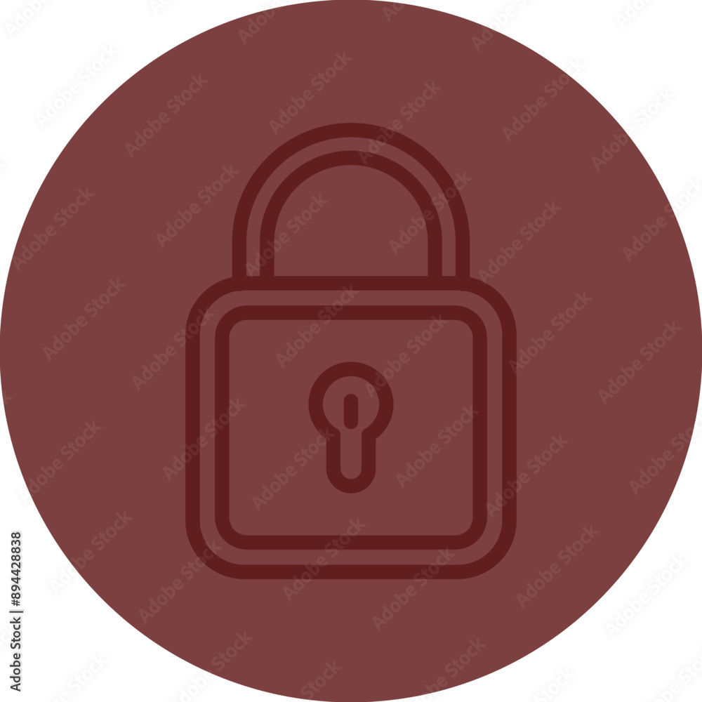 Locked Vector Line Maroon Circle Maroon Locked Vector Line Maroon Circle Maroon