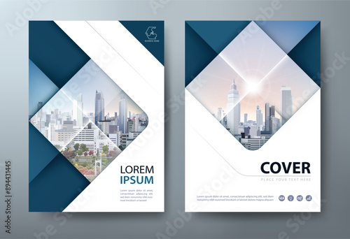 Annual report brochure flyer design template vector, Leaflet presentation, book cover, layout in A4 size