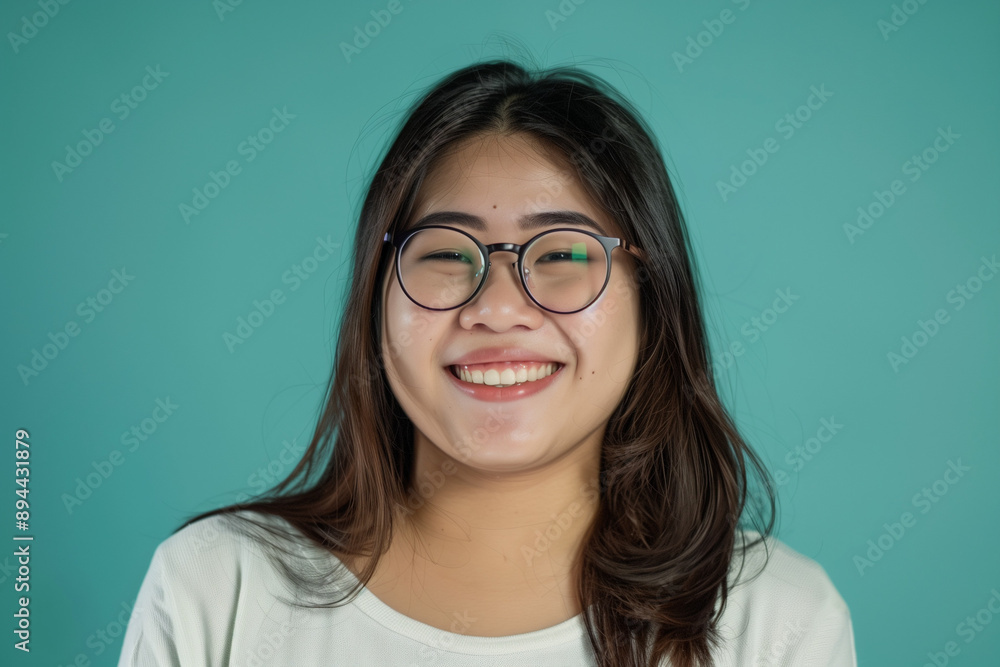 Fototapeta premium 笑顔の可愛い若いアジア人女性のポートレート写真