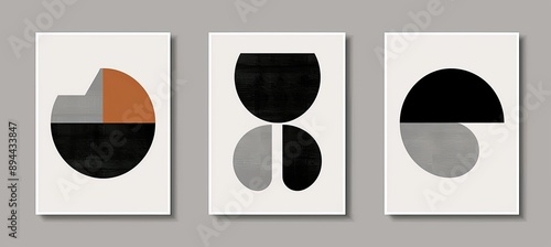 Abstract Black and White Geometric Art