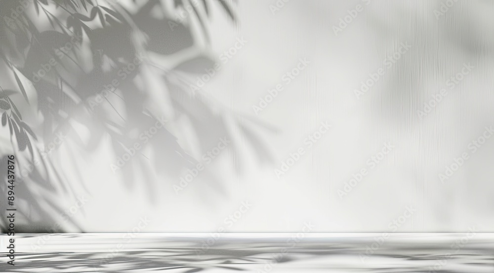Soft Plant Shadows on White Wall Soft Plant Shadows on White Wall