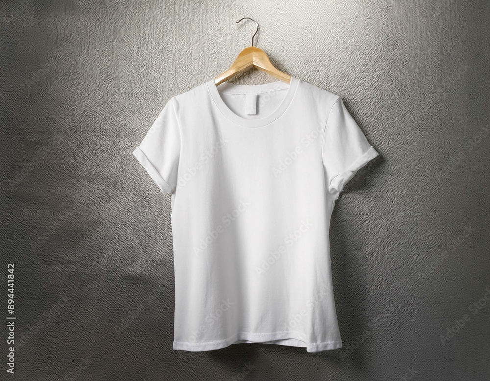Mock-Up of T-Shirt on Clothes Hanger Mock-Up of T-Shirt on Clothes Hanger