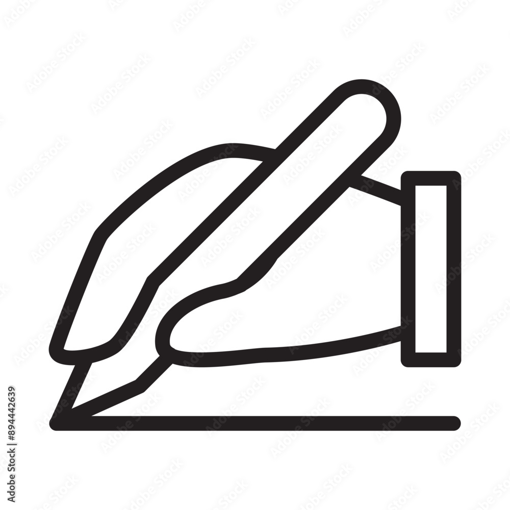 Signature icon in thin line style. Vector illustration graphic design Signature icon in thin line style. Vector illustration graphic design