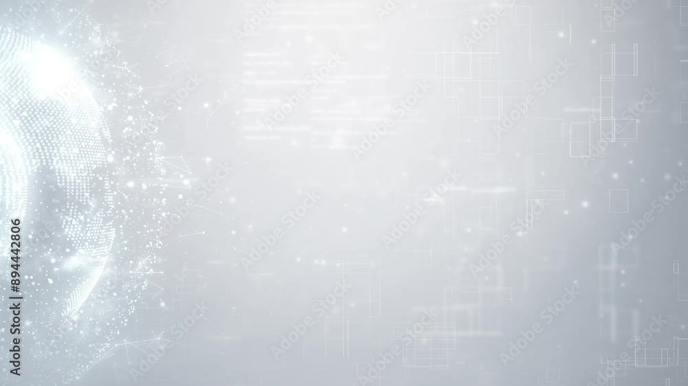 Abstract white particle business corporate digital technology on elegant clean gray Background. Modern motion pattern graphic network cyberspace concept. Abstract white particle business corporate digital technology on elegant clean gray Background. Modern motion pattern graphic network cyberspace concept.