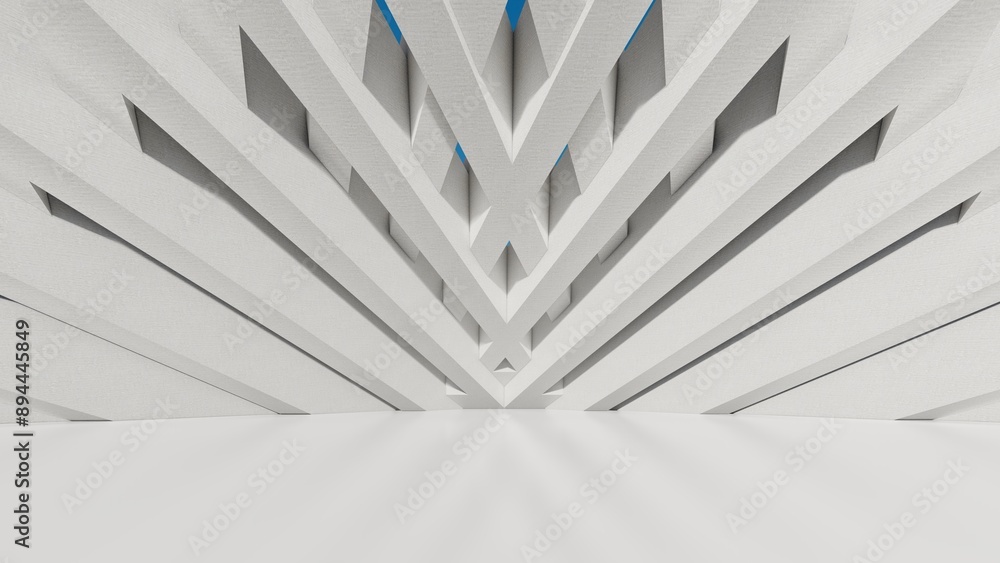 Obraz premium Architecture background geometric design in interior 3d render