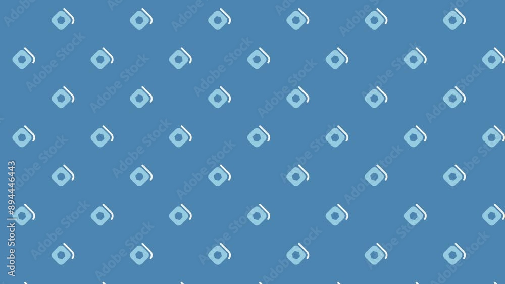 Seamless loop animation of blue background with repeating pattern of light blue geometric shapes, Ideal for backgrounds, presentations, or textile design Seamless loop animation of blue background with repeating pattern of light blue geometric shapes, Ideal for backgrounds, presentations, or textile design