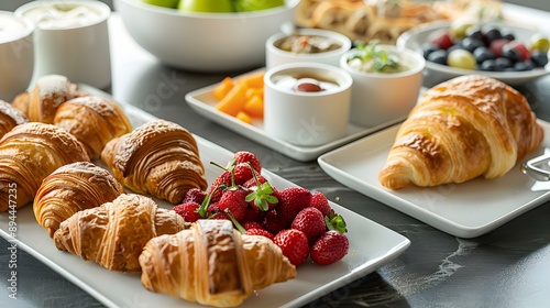 A business breakfast organized for a business meeting picture