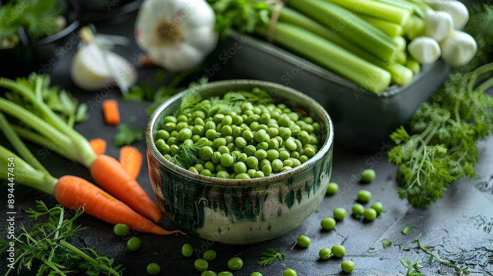 Fava beans are carefully poured into a ceramic image Fava beans are carefully poured into a ceramic image