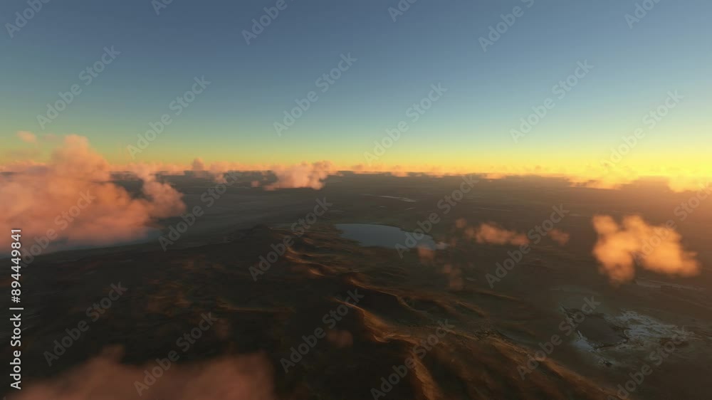 custom made wallpaper toronto digitalCircular aerial view at sunset of Patagonian Desert in Río Negro. Argentina