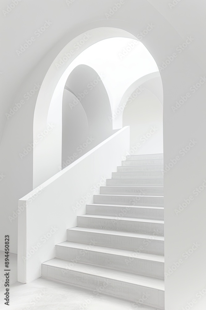 Modern White Curved Staircase Modern White Curved Staircase