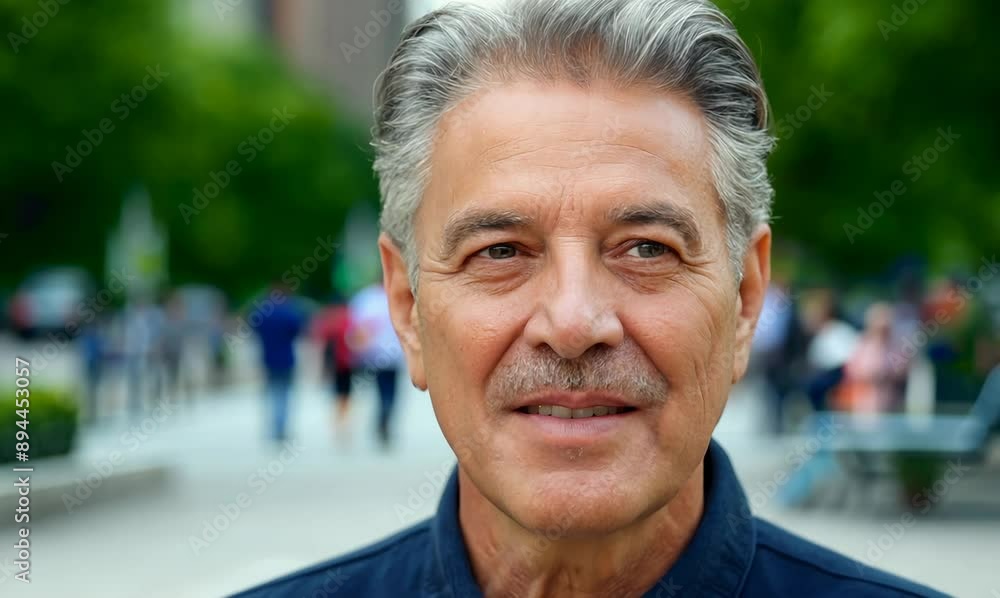 Portrait of a smiling senior man in a park, outdoors. Portrait of a smiling senior man in a park, outdoors.