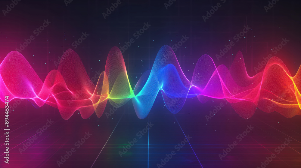 Fototapeta premium Speaking sound wave, music background