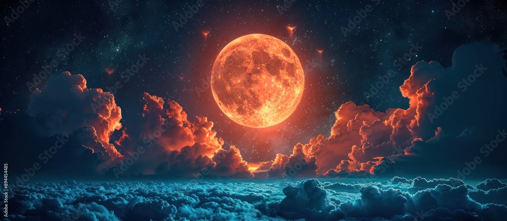 Blood Moon Above a Sea of Clouds Blood Moon Above a Sea of Clouds