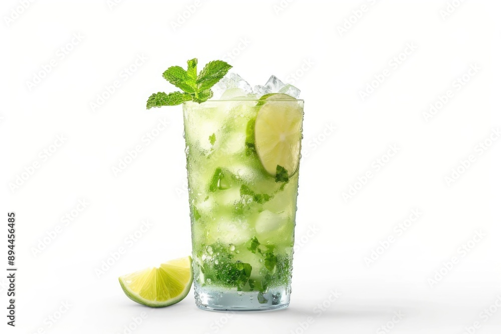 mojito mojito Fresh mojito cocktail isolated on white background. mojito mojito Fresh mojito cocktail isolated on white background.