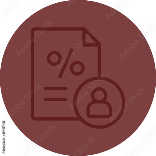 Customer Vector Line Maroon Circle Maroon