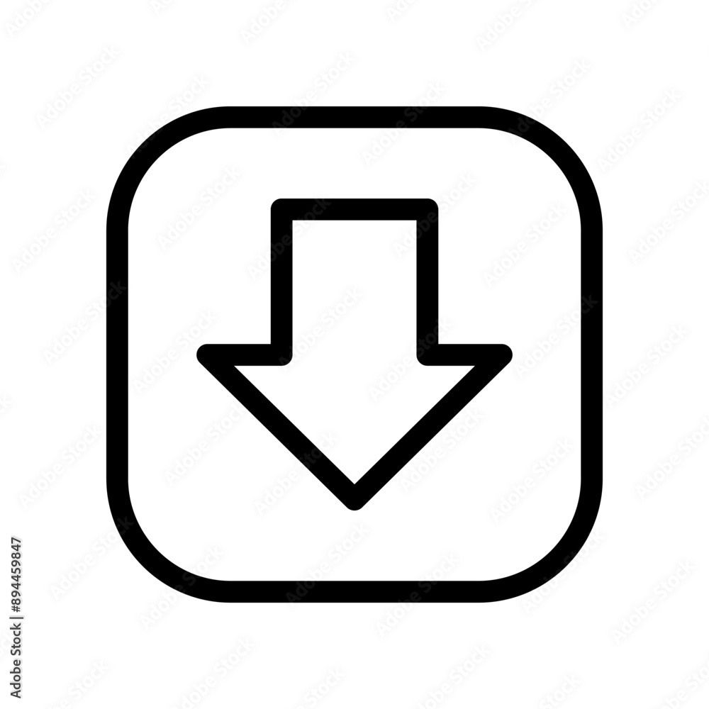 Setup, download icon in thin line style. Vector illustration graphic design Setup, download icon in thin line style. Vector illustration graphic design