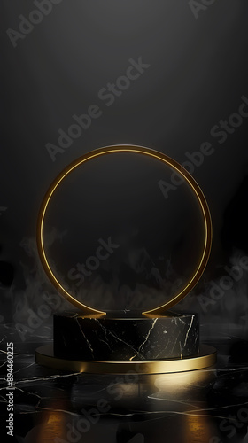 Wallpaper Mural Marble round base, high-end display platform Torontodigital.ca