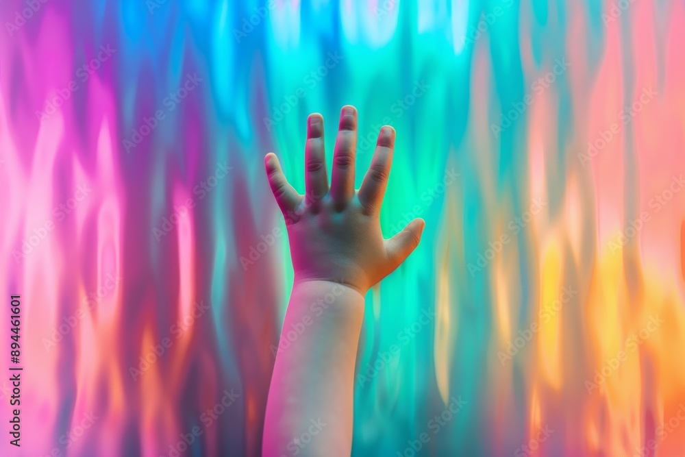 Viele Hände in Regenbogenfarben recken sich zum Himmel. Eine Hand formt ein Herz-Symbol, copy space, Pride, LGBT Community. Beautiful simple AI generated image in 4K, unique. Viele Hände in Regenbogenfarben recken sich zum Himmel. Eine Hand formt ein Herz-Symbol, copy space, Pride, LGBT Community. Beautiful simple AI generated image in 4K, unique.