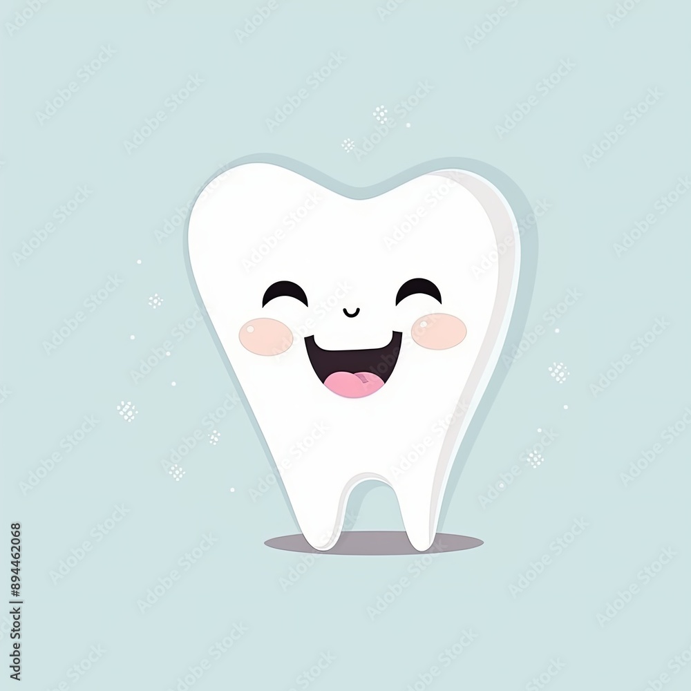 Cute and funny tooth mascot character for dental health concept. Illustration in modern flat cartoon style. Ideal for children s dentistry, oral hygiene, and dental care design. Cute and funny tooth mascot character for dental health concept. Illustration in modern flat cartoon style. Ideal for children s dentistry, oral hygiene, and dental care design.