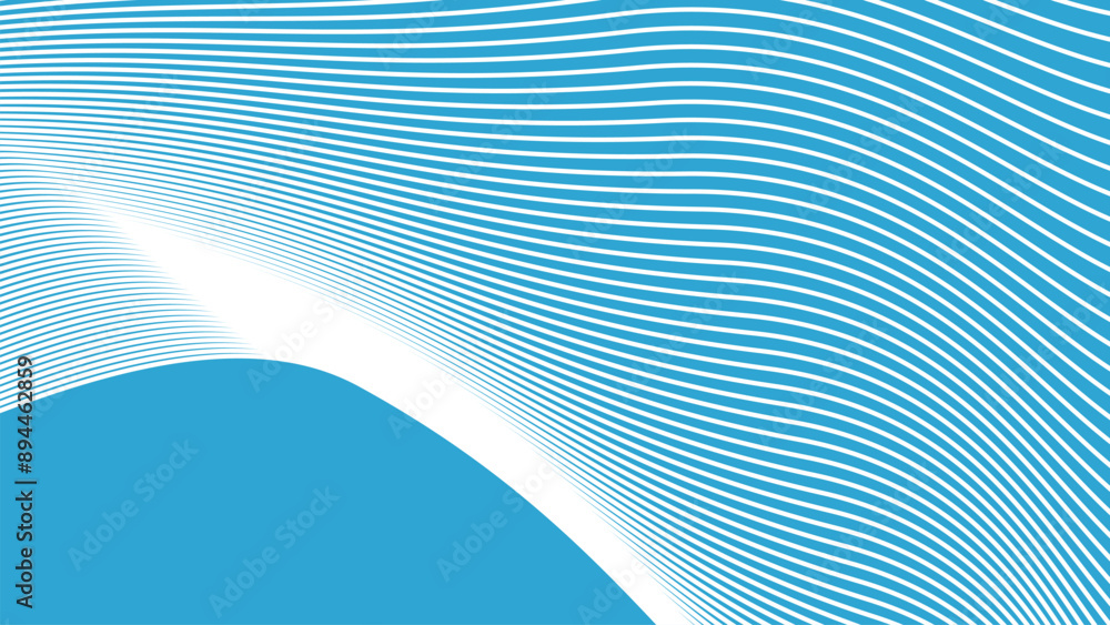 Naklejka premium Cyan blue abstract background with curve line for backdrop or presentation
