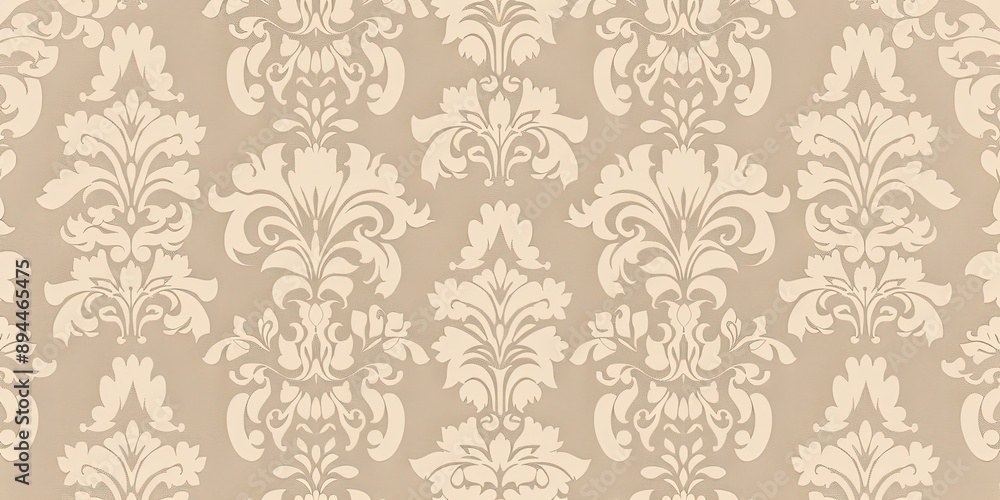 Seamless Beige Floral Pattern Seamless Beige Floral Pattern