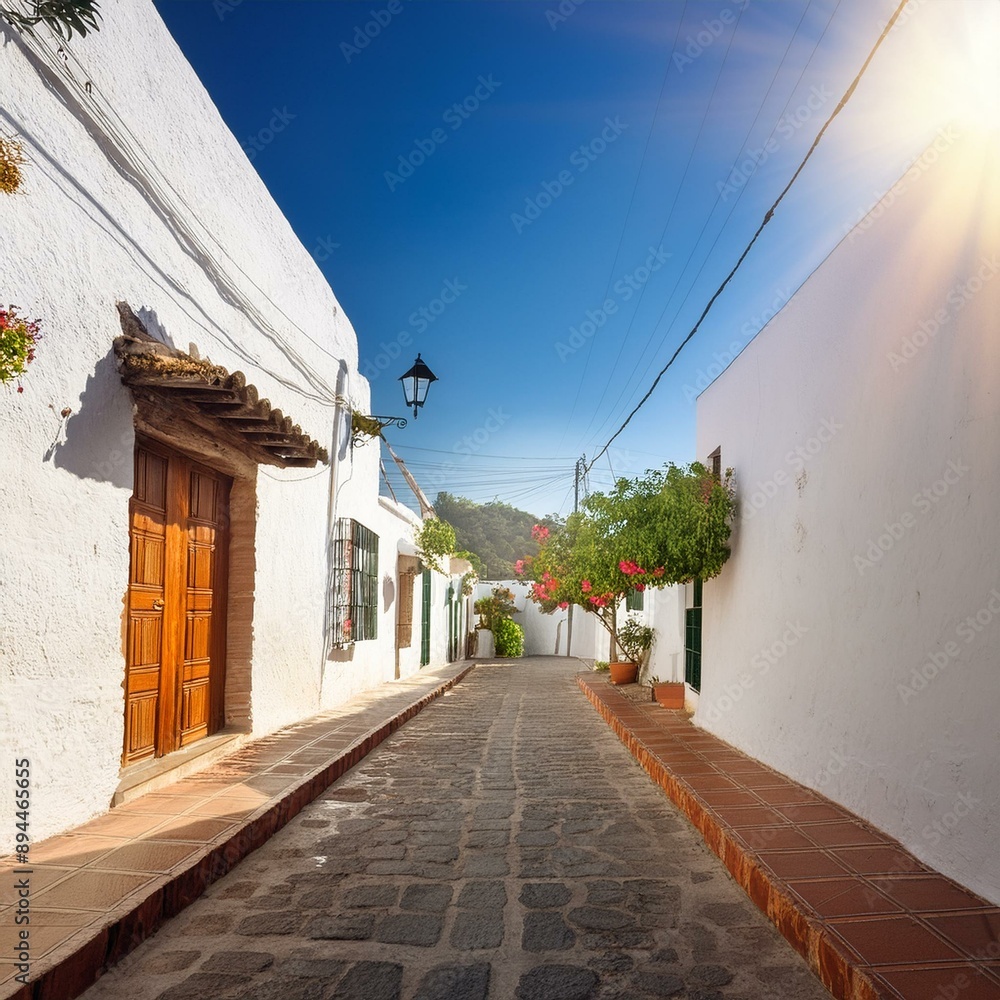 Fototapeta premium traditional Mexican village, AI generated