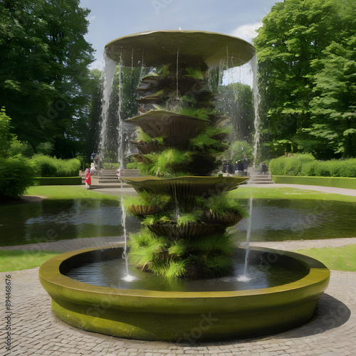 wonderful fountain in the city, ai-generatet