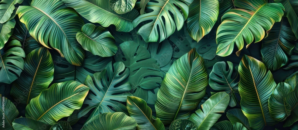 Fototapeta premium Tropical Leaf Pattern - Lush Green Foliage
