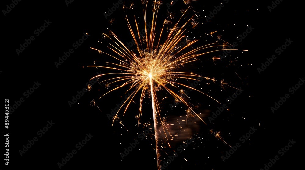 Fireworks explode in the night sky. This photo can be used for designs related to celebrations, festivals, and holidays. Fireworks explode in the night sky. This photo can be used for designs related to celebrations, festivals, and holidays.