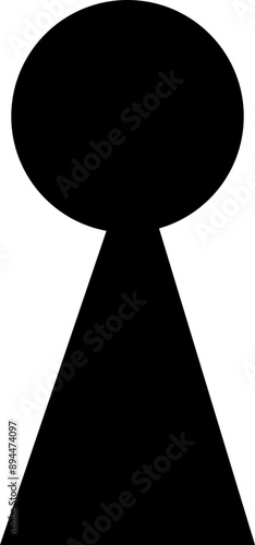 Keyhole icon. premium door key hole. Shape of lock of door. Pictogram Logo design template for home and entrance. Mysterious silhouette door lock. Vector icons, isolated on transparent background,