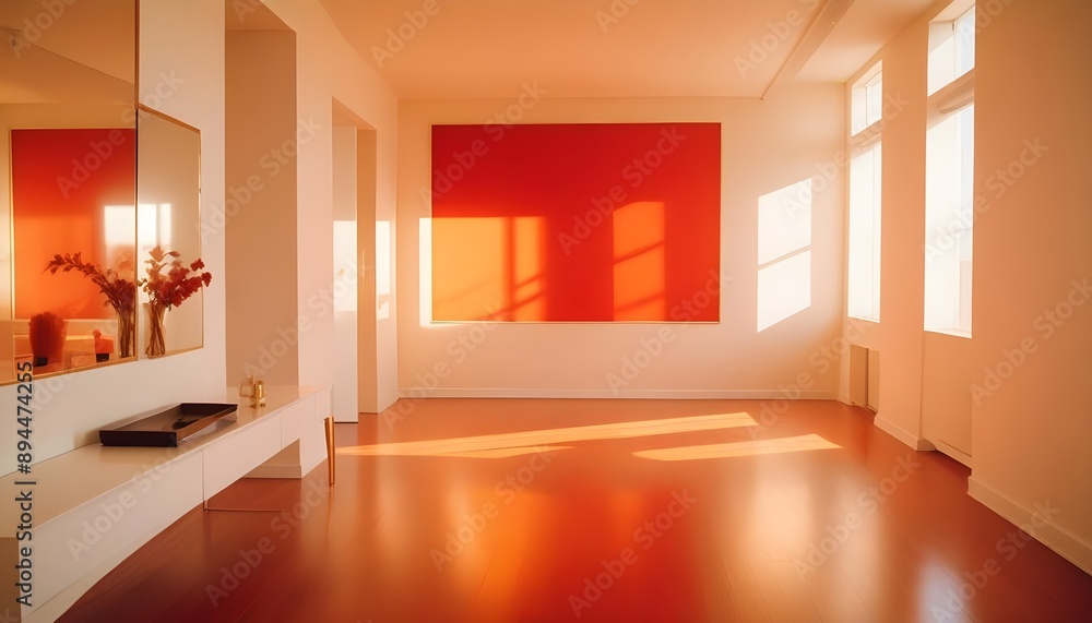 Fototapeta premium Photo interior modern design room 3d illustration