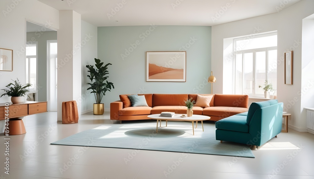 Photo interior modern design room 3d illustration Photo interior modern design room 3d illustration