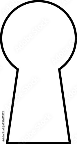 Keyhole icon. premium door key hole. Shape of lock of door. Pictogram Logo design template for home and entrance. Mysterious silhouette door lock. Vector icons, isolated on transparent background,